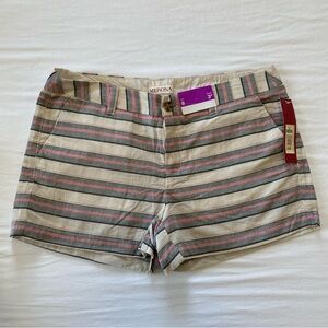 Merona Pink and Gray Striped Shorts